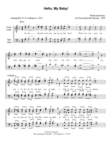 Hello, My Baby (arr. D. B. Updegrove)