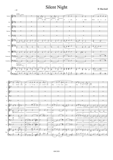 Silent Night  - full score  -  arranged R Marshall (arr. Chiffchaff)