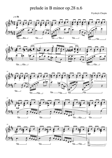 Prelude In B Minor, Op. 28, No. 6 (arr. Gianluca Giovannetti)