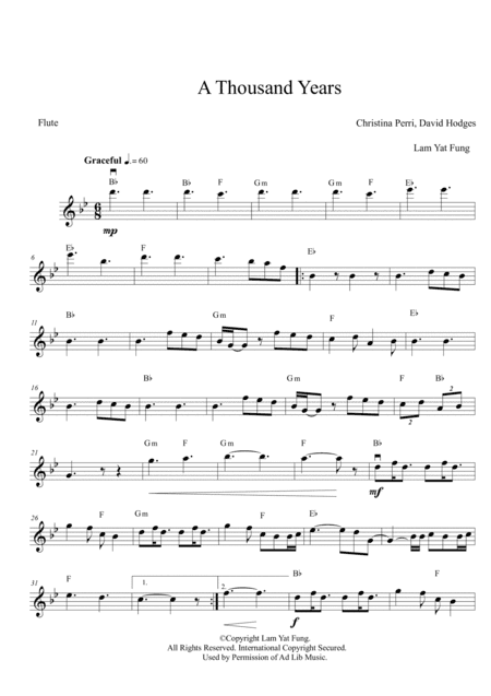 A Thousand Years (arr. Lam Yat Fung)