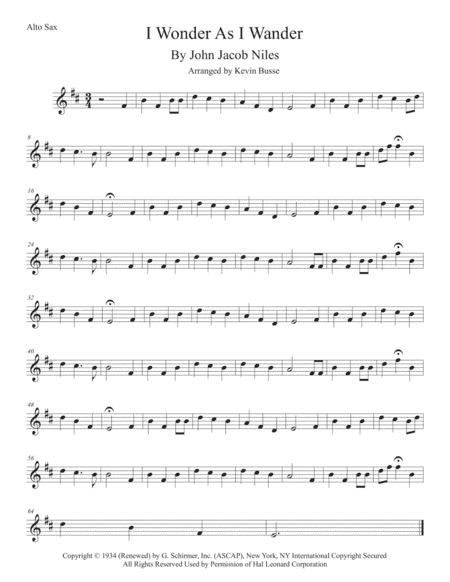 I Wonder As I Wander (arr. Kevin Busse)