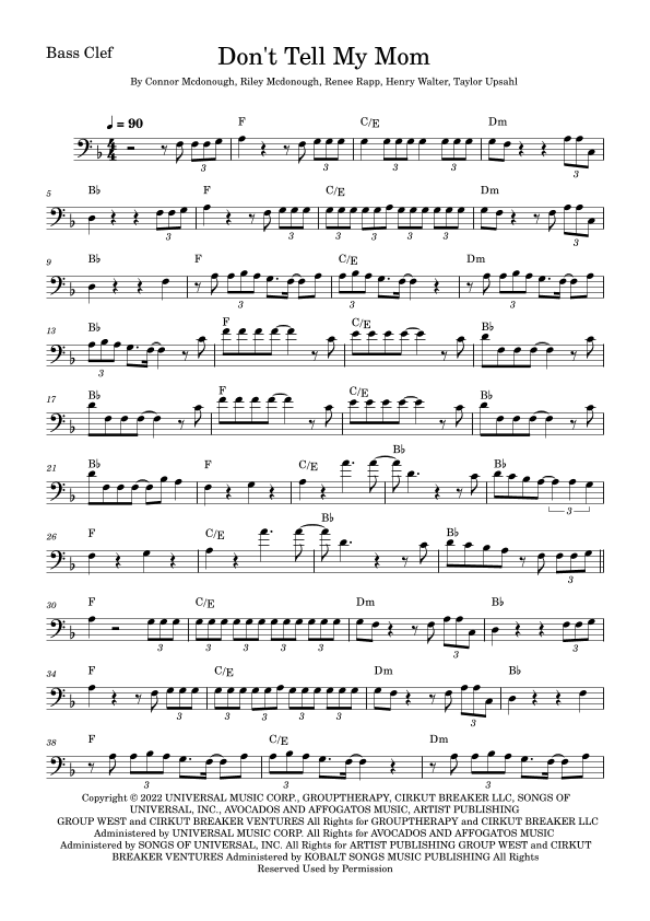 Don't Tell My Mom (arr. Fabio Eduardo de Oliveira)