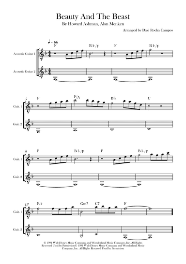 Beauty And The Beast (arr. Davi Rocha Campos)