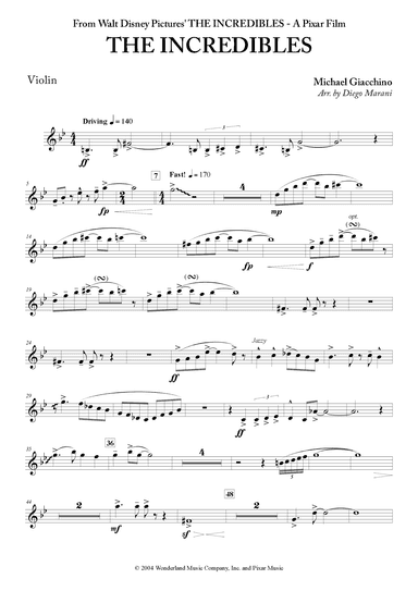 The Incredibles (main Theme) (arr. Diego Marani)