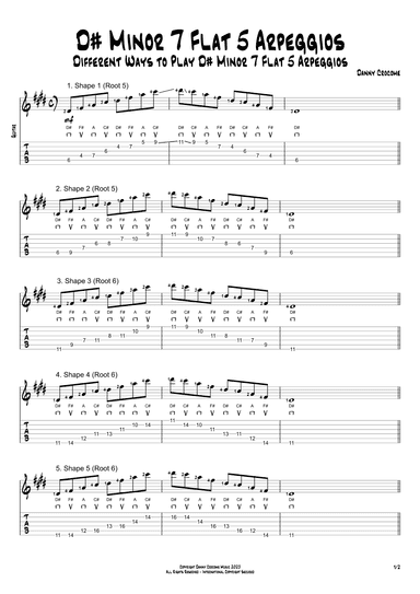 D# Minor 7 Flat 5 Arpeggios (5 Ways to Play)