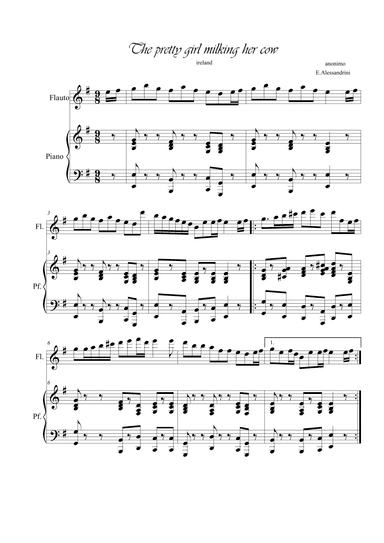 The pretty girl milking her cow (arr. Ester Alessandrini)