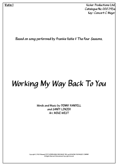 Workin' My Way Back To You (arr. Michael Storeton-West)