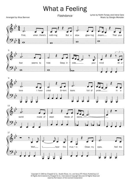Flashdance...What A Feeling (arr. Alice Bannan)