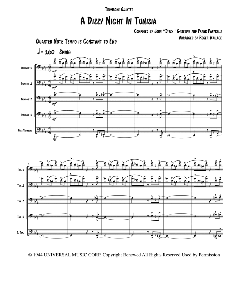 A Night In Tunisia (arr. Roger Wallace)