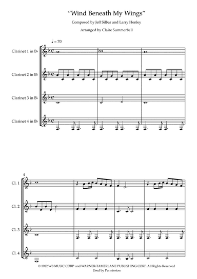 The Wind Beneath My Wings (arr. Claire Summerbell)