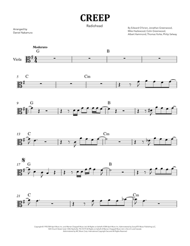 Creep (arr. Daniel Nakamura)