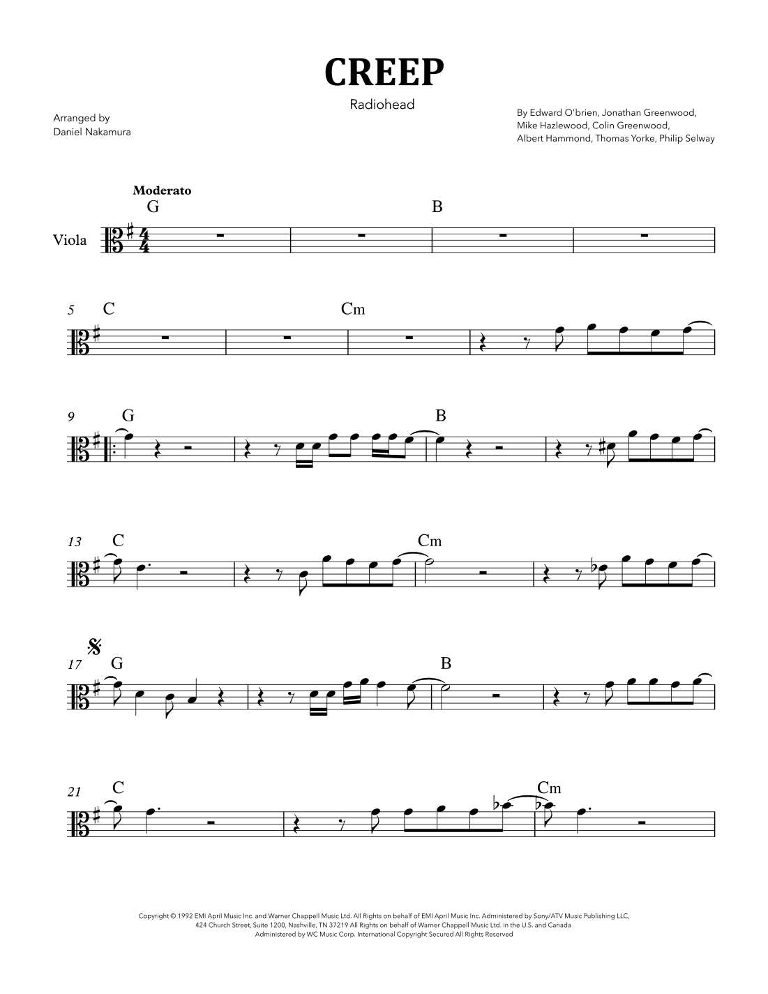 Creep (arr. Daniel Nakamura)