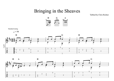 Bringing in the Sheaves (Solo Fingerstyle Guitar Tab) (arr. Chris Richter)