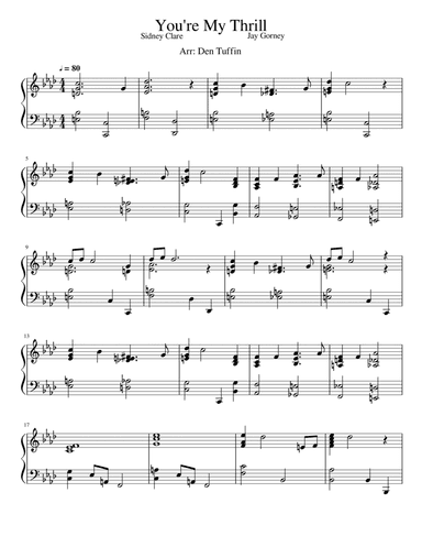 You're My Thrill (arr. Den Tuffin)