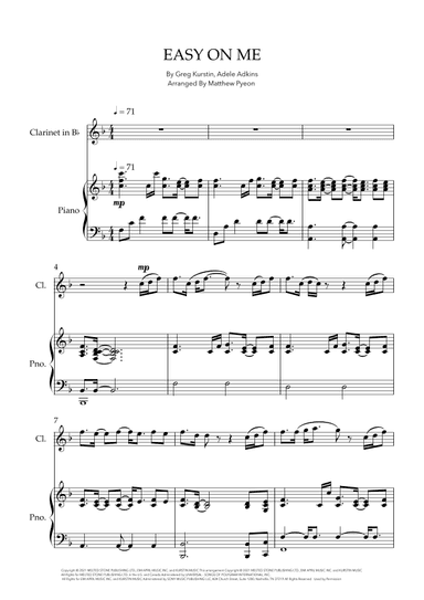 Easy On Me (arr. Matthew pyeon)