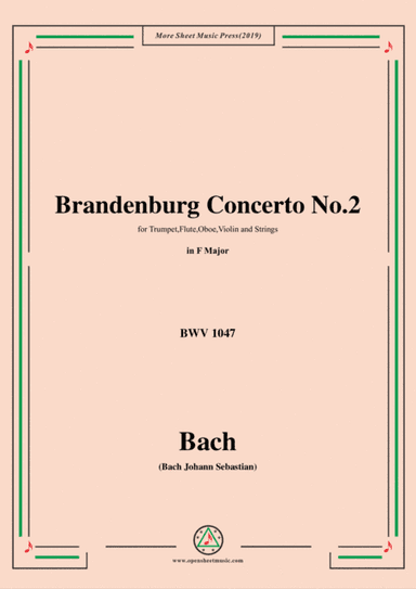 Bach,J.S.-Brandenburg Concerto No.2 in F Major,BWV 1047 (arr. MSM)