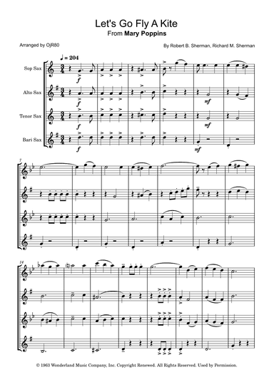 Let's Go Fly A Kite (arr. OjR80)