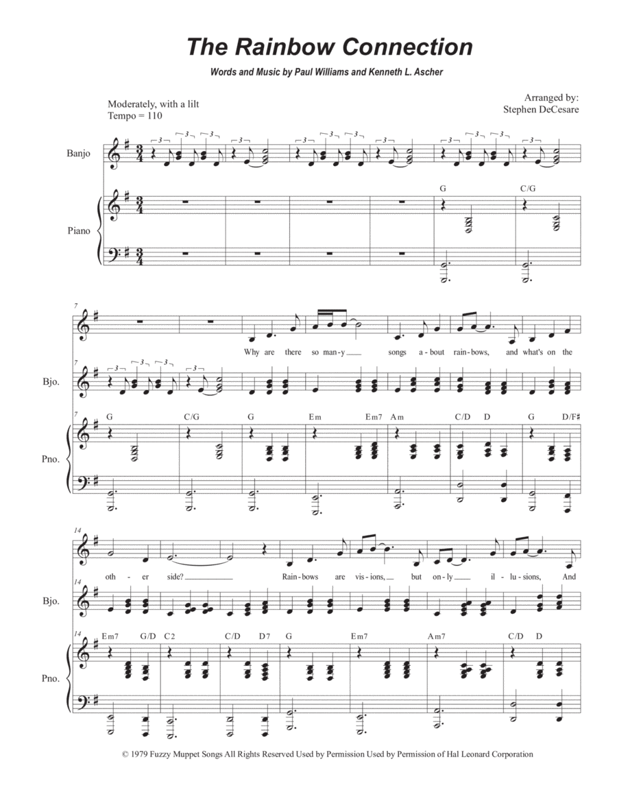 The Rainbow Connection (arr. Stephen DeCesare)