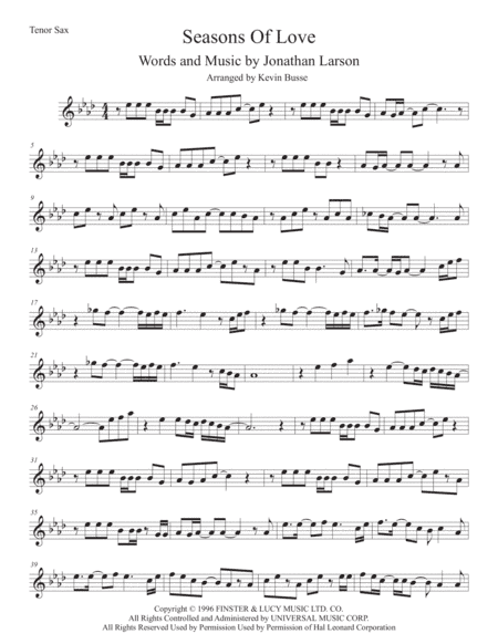 Seasons Of Love (arr. Kevin Busse)