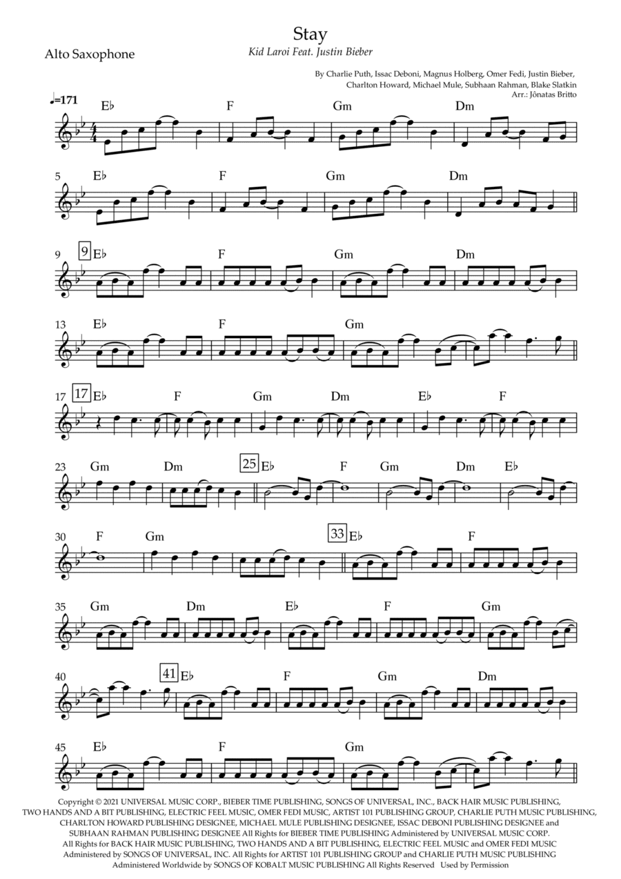 Stay (arr. Jônatas Britto)