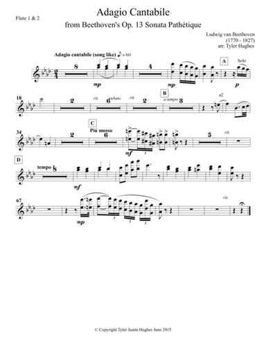 Adagio Cantabile for Orchestra from Beethoven Sonata Pathétique Parts (arr. Tyler Hughes)