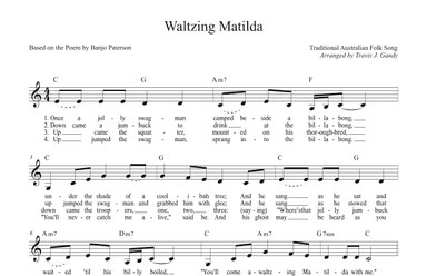 Waltzing Matilda (arr. Travis J. Gandy)