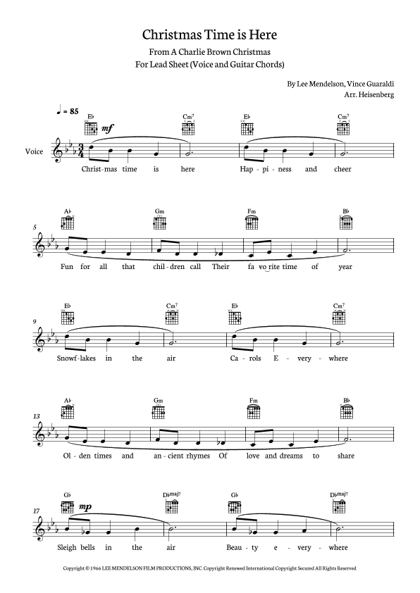 Christmas Time Is Here (arr. Heisenberg)