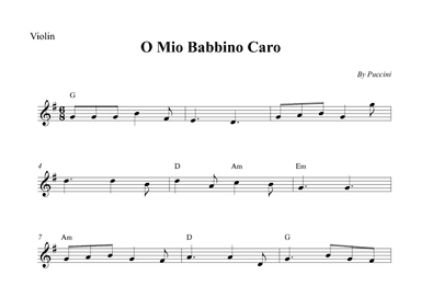 O Mio Babbino Caro (arr. Wesley S. SIlva)