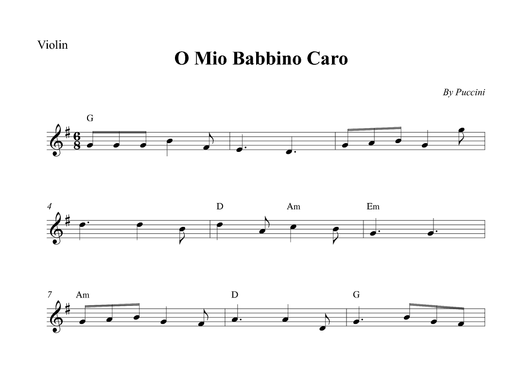 O Mio Babbino Caro (arr. Wesley S. SIlva)