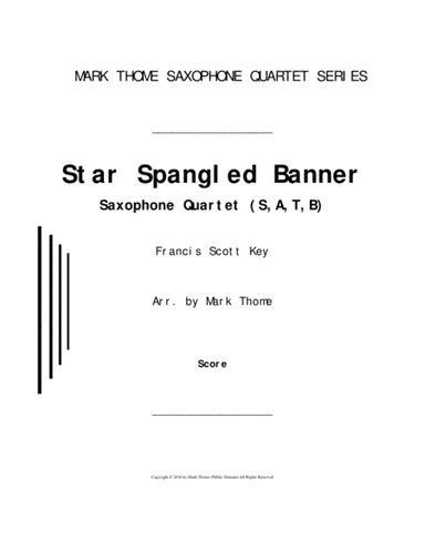 Star Spangled Banner (arr. Mark Thome)