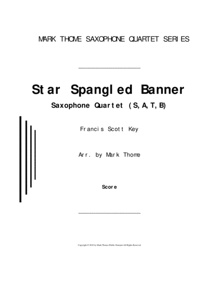 Star Spangled Banner (arr. Mark Thome)
