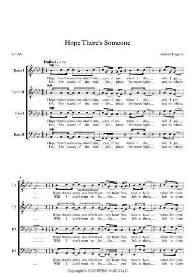 Hope There's Someone (arr. Adam Summers)