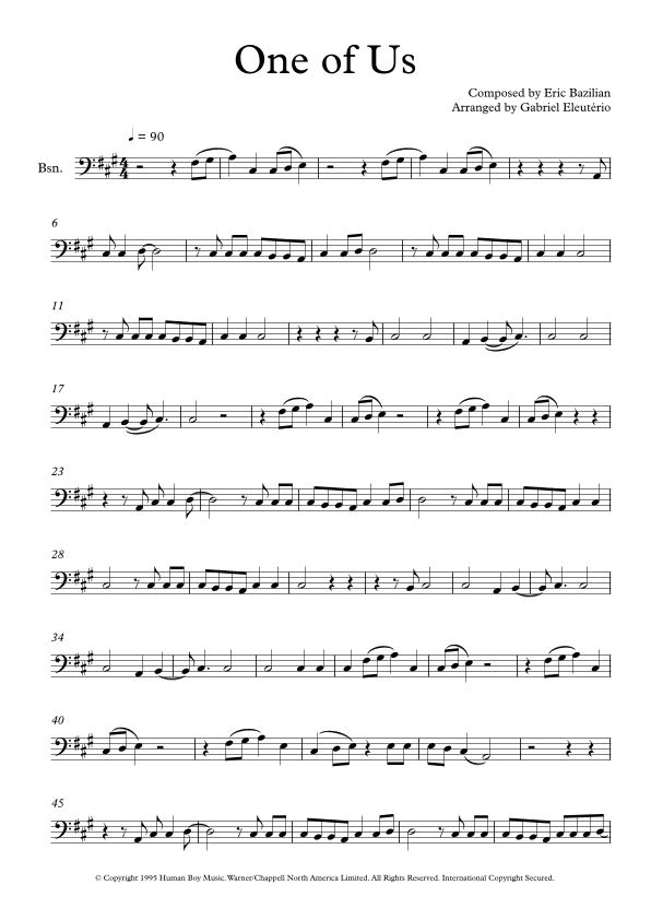One Of Us (arr. Gabriel Eleutério)
