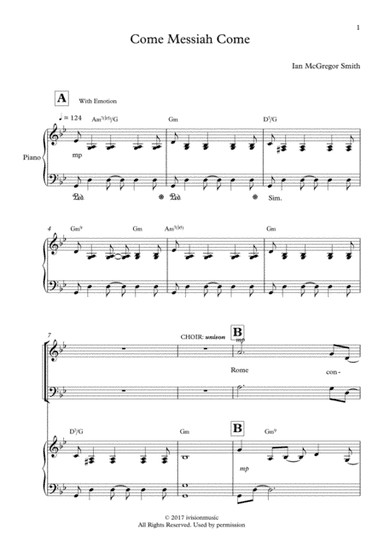 Come Messiah Come (Choral Anthem)