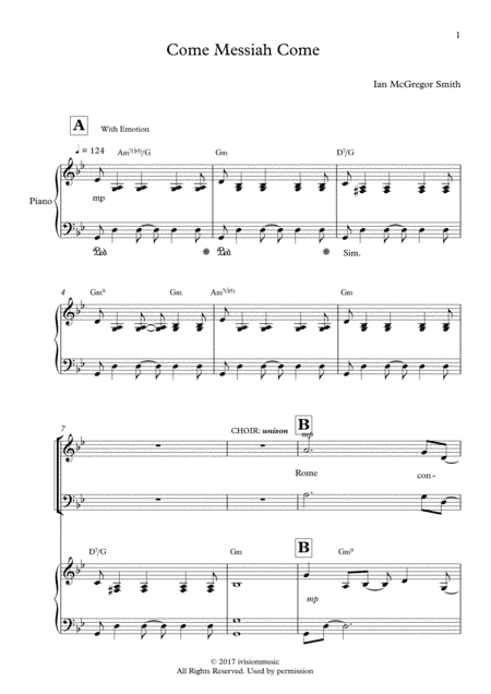 Come Messiah Come (Choral Anthem)