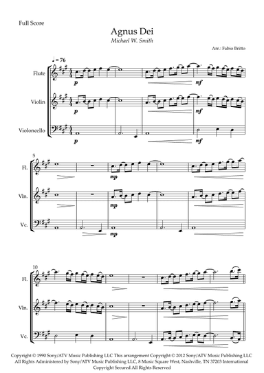 Agnus Dei (arr. Fabio Britto)
