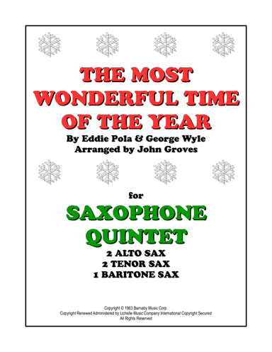 The Most Wonderful Time Of The Year (arr. John Groves)