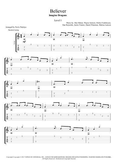 Believer (arr. Pavlo Pakshyn)