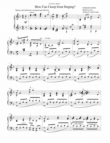 How Can I Keep from Singing? (arr. John Carter)