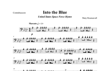US SPACE FORCE HYMN (Into the Blue)  CONTRABASSOON PART