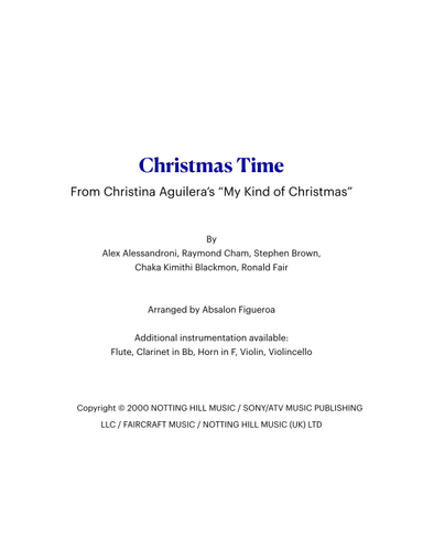 Christmas Time (arr. Absalon Figueroa)