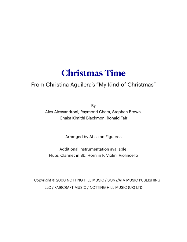Christmas Time (arr. Absalon Figueroa)