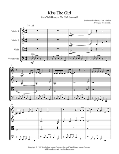 Kiss The Girl (arr. Alicia S.)