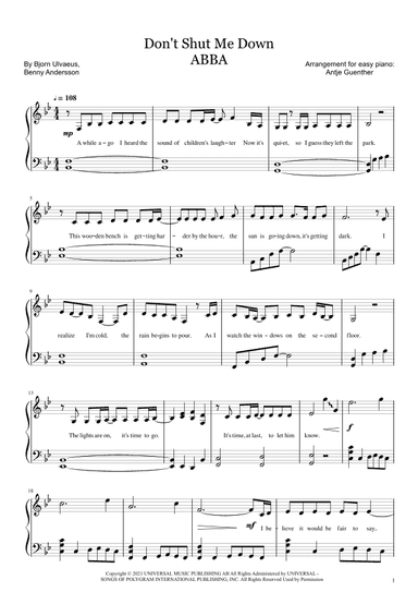 Don't Shut Me Down (arr. Antje Günther)