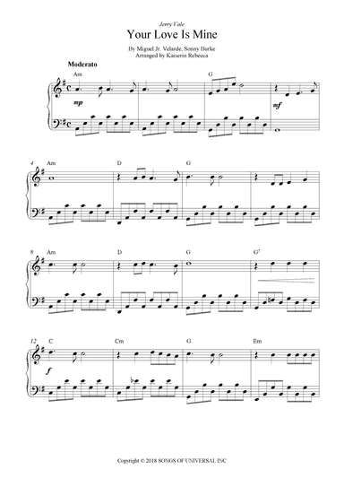 Your Love Is Mine (arr. Kaiserin Rebecca)