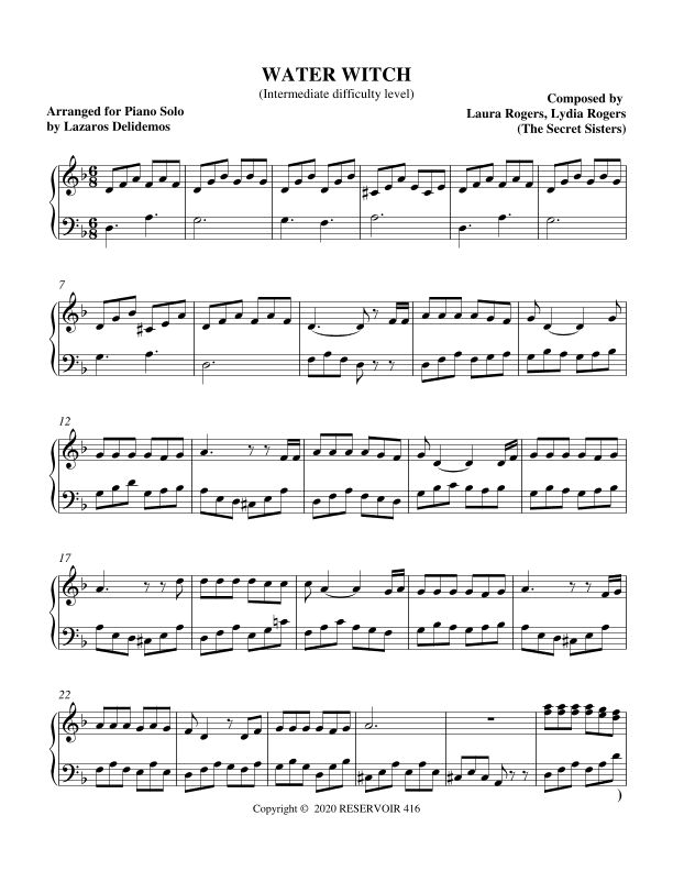 Water Witch (arr. Lazaros Delidemos)