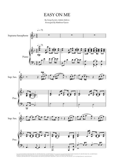 Easy On Me (arr. Matthew pyeon)