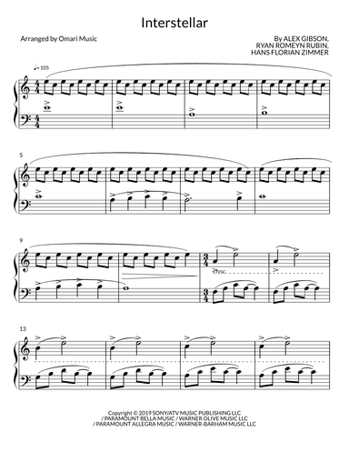 Interstellar (arr. Omari Music)