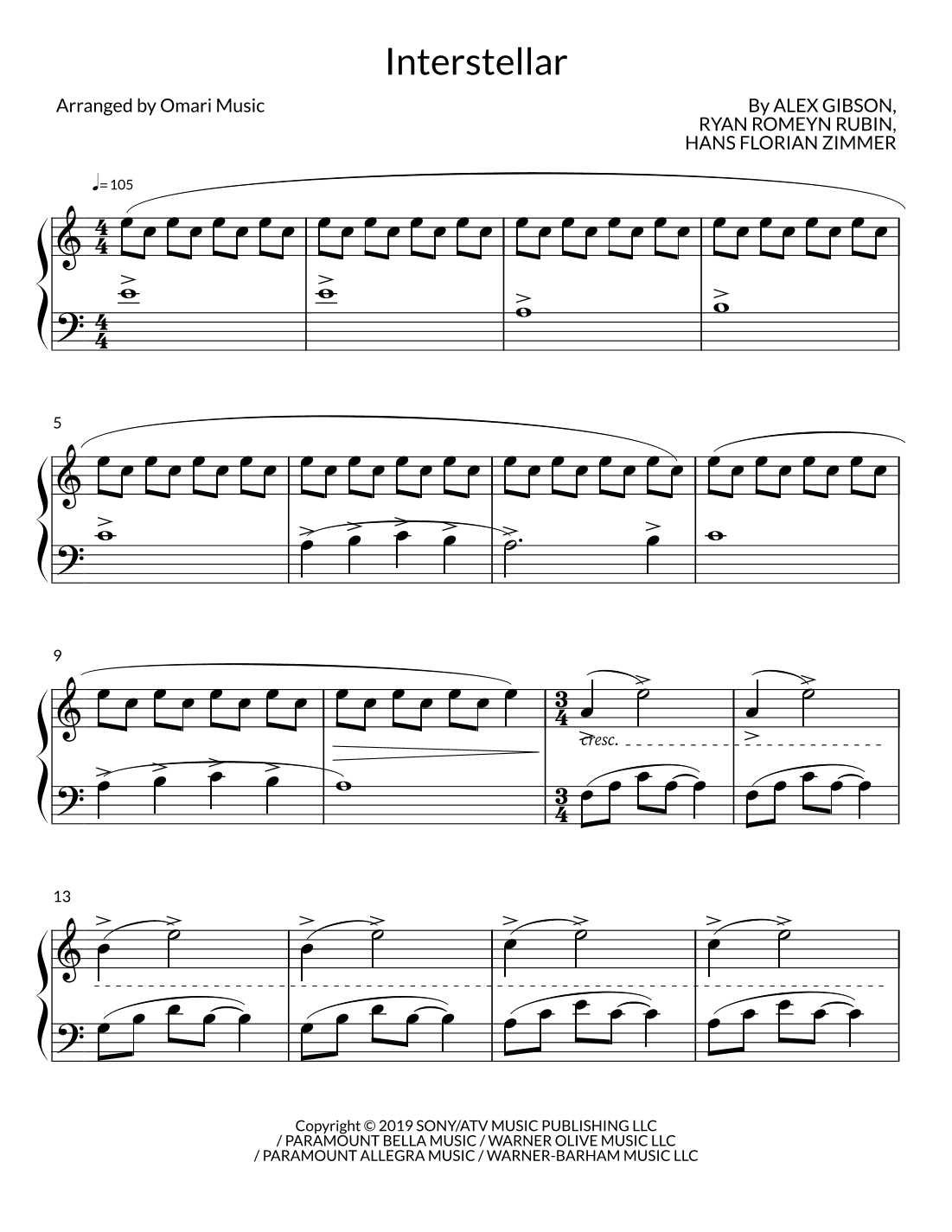 Interstellar (arr. Omari Music)