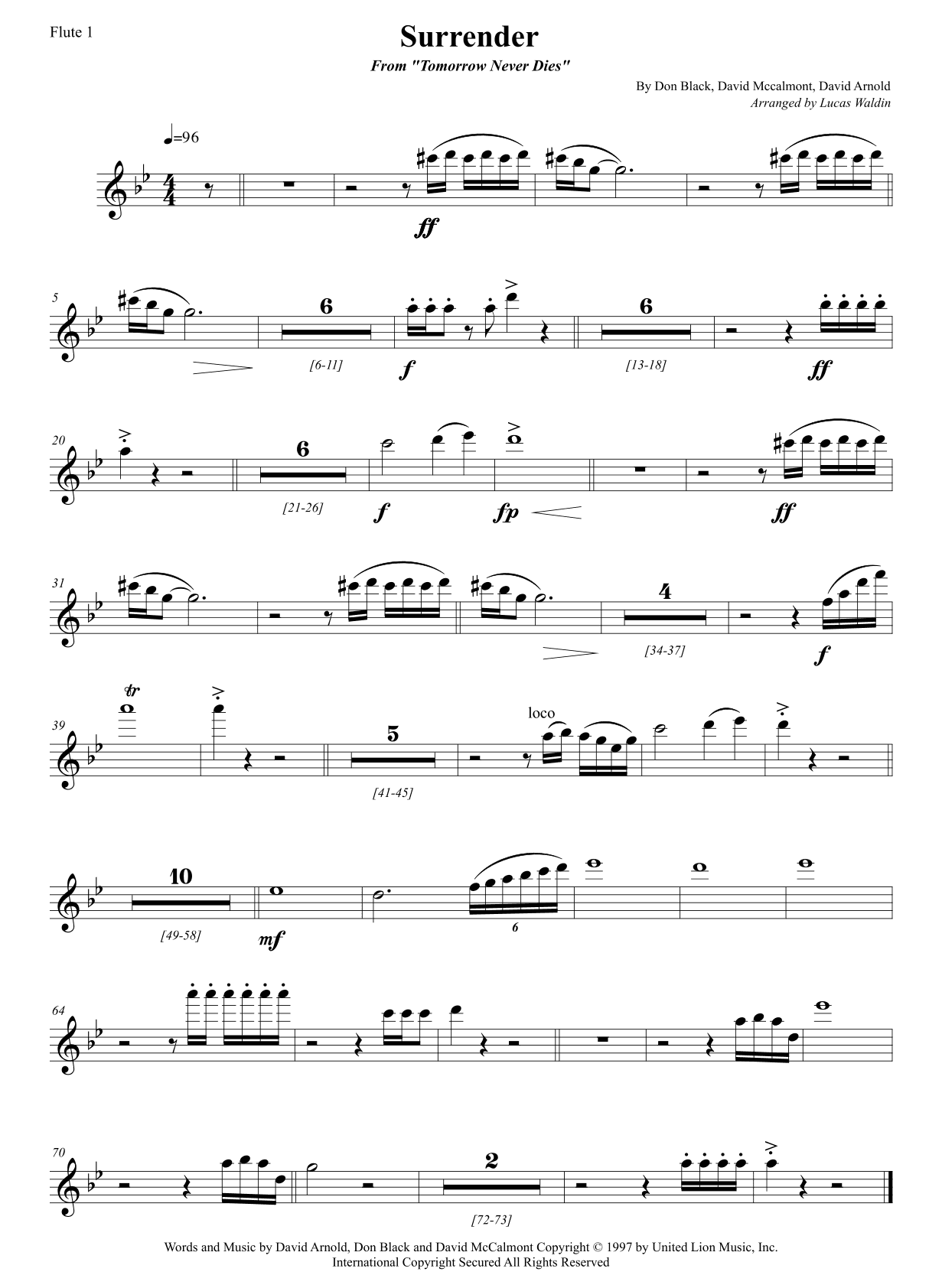 Surrender (arr. Lucas Waldin)